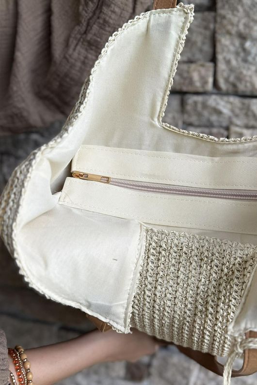 Varda Raffia Tote Bag Light